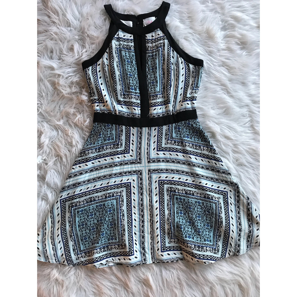 Parker Nika silk keyhole mini dress